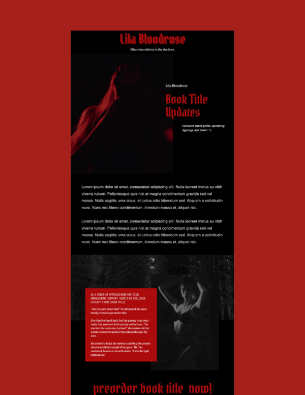 Lila Bloodrose Newsletter