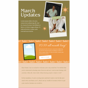 March Glow Flodesk Template